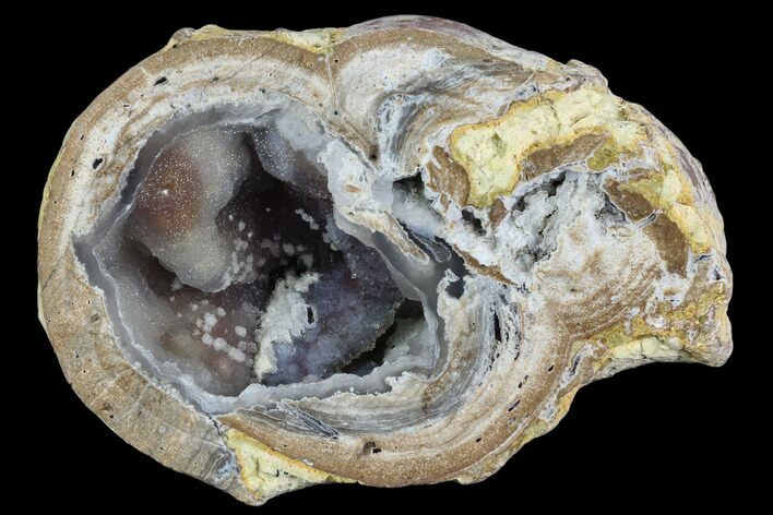 Crystal Filled Dugway Geode (Polished Half) #121709
